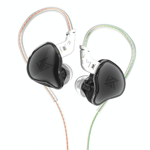 KZ-EDC 1.2m High-Value Subwoofer Wired HIFI In-Ear Headphones, Style:Without Microphone(Shining Black)