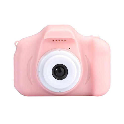 X2S 2.0 Inch LCD Screen Mini Children Camera Digital Camera, Resolution:HD Single Camera 1300W+ 32G Memory Card + Card Reader + Cartoon Stickers(Pink)