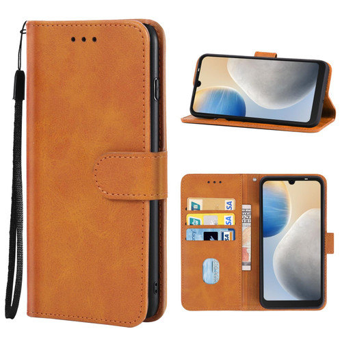 For Tecno Pop 6 Leather Phone Case(Brown)