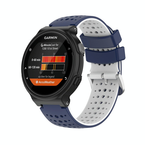 For Garmin Forerunner 735XT Silicone Sports Two-Color Watch Band(Blue+White) For Garmin Forerunner 735XT Silicone Sports Two-Color Watch Band(Blue+White)