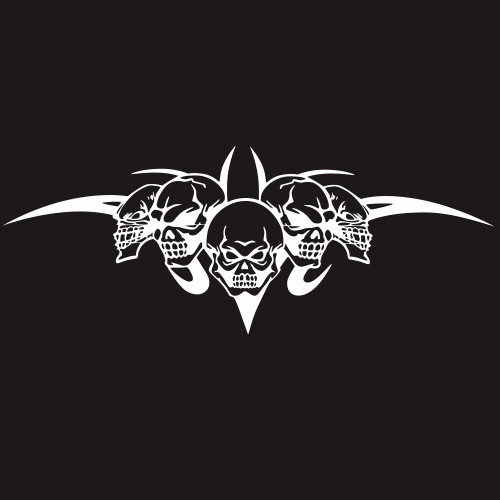 D-299 Skull Pattern Car Modified Hood Decorative Sticker(White) D-299 Skull Pattern Car Modified Hood Decorative Sticker(White)