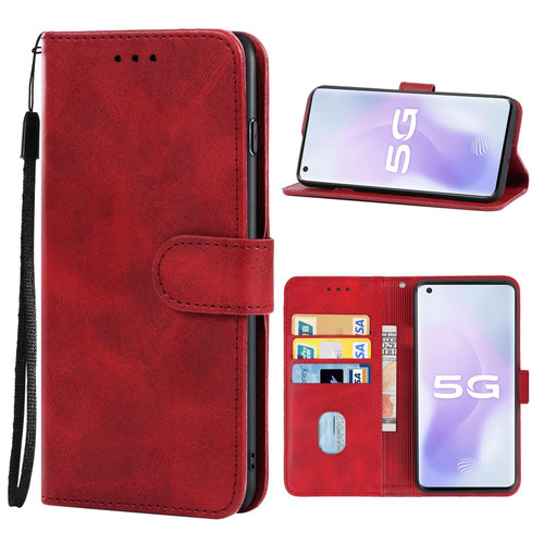 For vivo X50 Pro Plus Leather Phone Case(Red) For vivo X50 Pro Plus Leather Phone Case(Red)