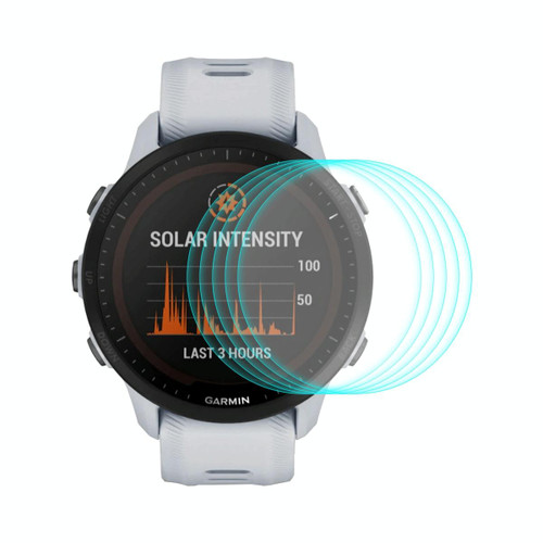 5 PCS For Garmin Forerunner 955 ENKAY 0.2mm 9H Tempered Glass Screen Protector Watch Film
