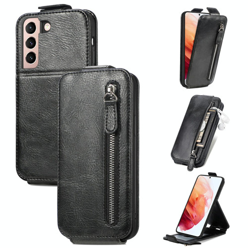 For Samsung Galaxy S21 5G Zipper Wallet Vertical Flip Leather Phone Case(Black) For Samsung Galaxy S21 5G Zipper Wallet Vertical Flip Leather Phone Case(Black)