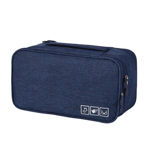 RH901 Portable Travel Underwear Bra Packaging Storage Bag(Navy Blue)