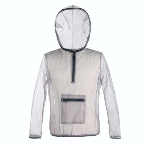 Jungle Expedition Breathable Insect-proof Jacket With Hood Anti-bite Mesh Gauze Cloth, Size: XL