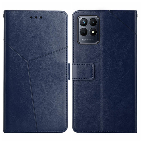 For OPPO Realme Narzo 50 4G Y Stitching Horizontal Flip Leather Phone Case(Blue) For OPPO Realme Narzo 50 4G Y Stitching Horizontal Flip Leather Phone Case(Blue)