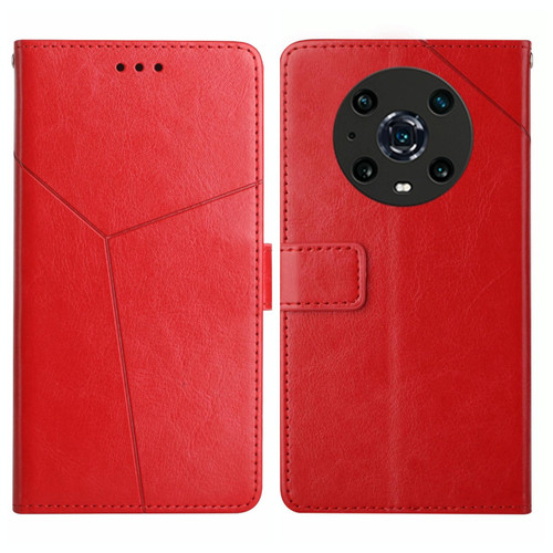 For Honor Magic4 Pro Y Stitching Horizontal Flip Leather Phone Case(Red)