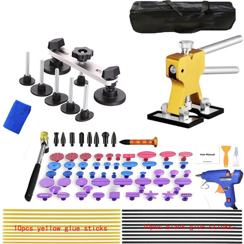D3 94 in 1 Car Paintless Dent Dings Repair Lifter Tools Kit, Plug Type:UK Plug