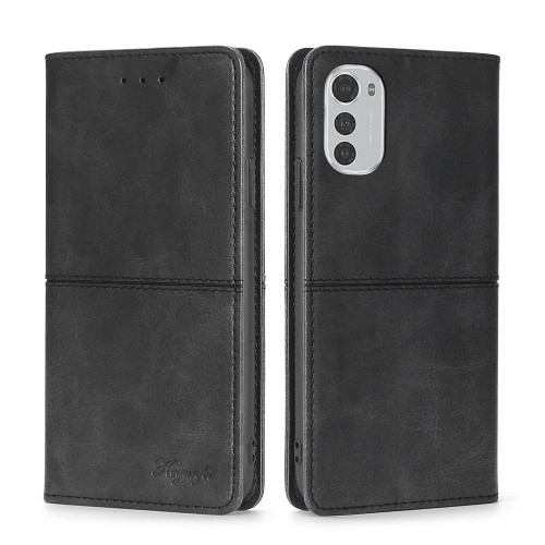 For Motorola Moto E32 4G Cow Texture Magnetic Horizontal Flip Leather Phone Case(Black) For Motorola Moto E32 4G Cow Texture Magnetic Horizontal Flip Leather Phone Case(Black)