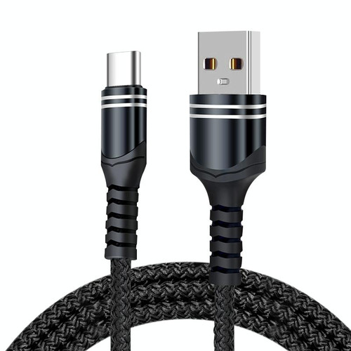 USB-C / Type-C 6A Woven Style USB Charging Cable, Cable Length: 1m(Black) USB-C / Type-C 6A Woven Style USB Charging Cable, Cable Length: 1m(Black)