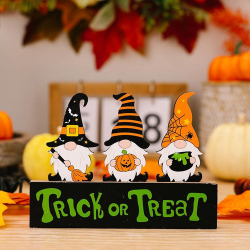 Wooden Letter Table Decoration Halloween Scene Decoration Props, Style: A Model