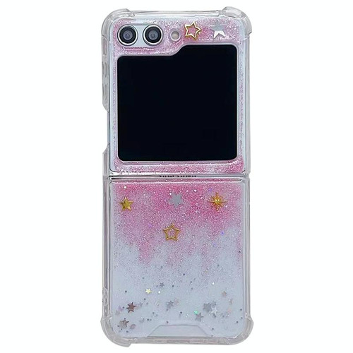 For Samsung Galaxy Z Flip5 Glitter Epoxy Shockproof TPU Phone Case(Pink)
