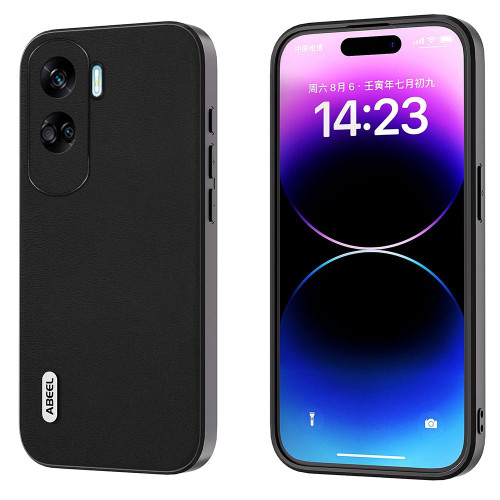 For Honor X50i 5G/90 Lite ABEEL Haze Texture PU Phone Case(Black)