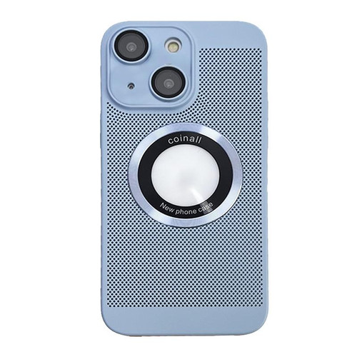 For  iPhone 14 Cooling MagSafe Magnifier Phone Case(Blue)