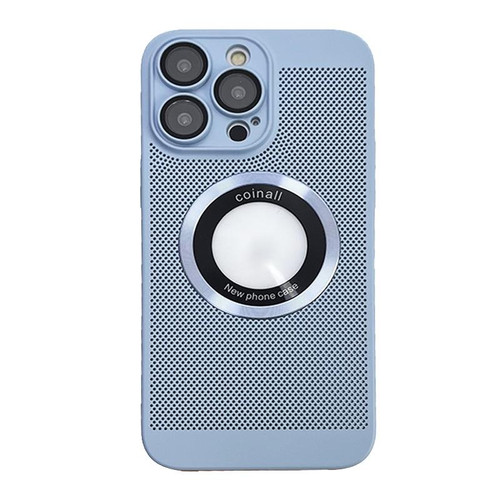 For iPhone 12 Pro Cooling MagSafe Magnifier Phone Case(Blue)