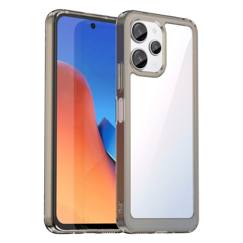 For Xiaomi Redmi 12 5G Colorful Series Acrylic + TPU Phone Case(Transparent Grey)