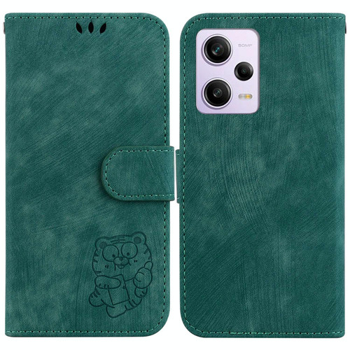 For Redmi Note 12 Pro 5G Global Little Tiger Embossed Leather Phone Case(Green) For Redmi Note 12 Pro 5G Global Little Tiger Embossed Leather Phone Case(Green)