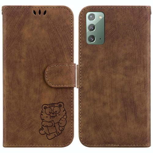 For Samsung Galaxy Note20 Little Tiger Embossed Leather Phone Case(Brown) For Samsung Galaxy Note20 Little Tiger Embossed Leather Phone Case(Brown)