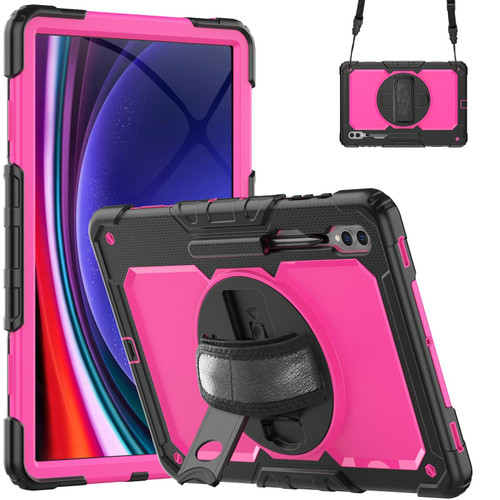 For Samsung Galaxy Tab S9 Ultra / S8 Ultra Silicone + PC Tablet Case(Black+Rose Red) For Samsung Galaxy Tab S9 Ultra / S8 Ultra Silicone + PC Tablet Case(Black+Rose Red)