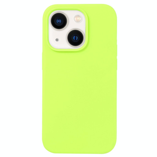 For iPhone 13 mini Liquid Silicone Phone Case(Brilliant Green)