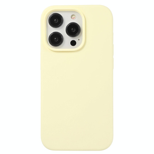 For iPhone 12 Pro Max Liquid Silicone Phone Case(Milky Yellow)