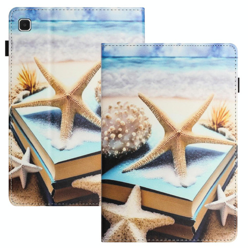 For Samsung Galaxy Tab S6 Lite Sewing Litchi Texture Smart Leather Tablet Case(Starfish)