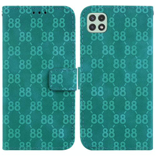 For Samsung Galaxy A32 4G Double 8-shaped Embossed Leather Phone Case(Green)