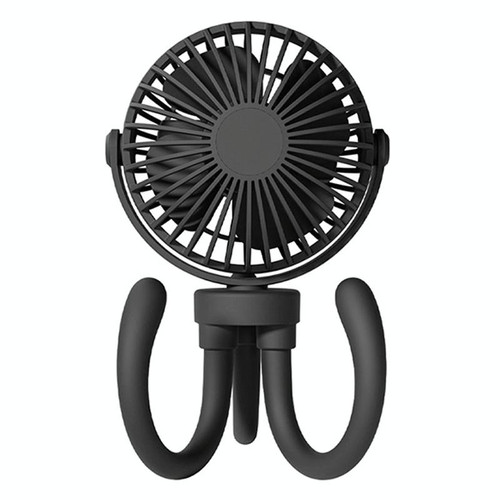 T8 2000mAh Flexible Octopus Tripod Rotatable Portable Fan(Black)