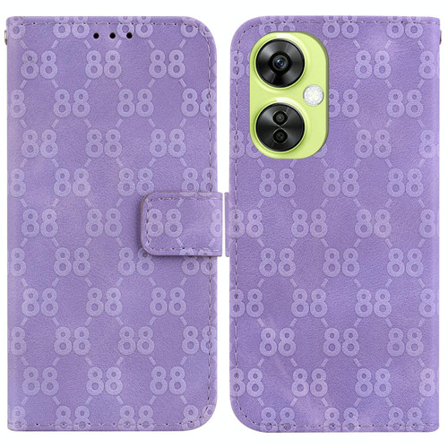 For OnePlus 11 Double 8-shaped Embossed Leather Phone Case(Purple)