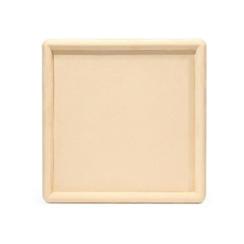 25x25x1.8cm Jewelry Tray Ring Square Empty Plate Earrings Necklace Jewelry Display Tray(Khaki)