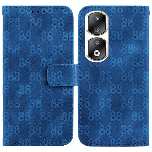 For Honor 90 Pro Double 8-shaped Embossed Leather Phone Case(Blue)