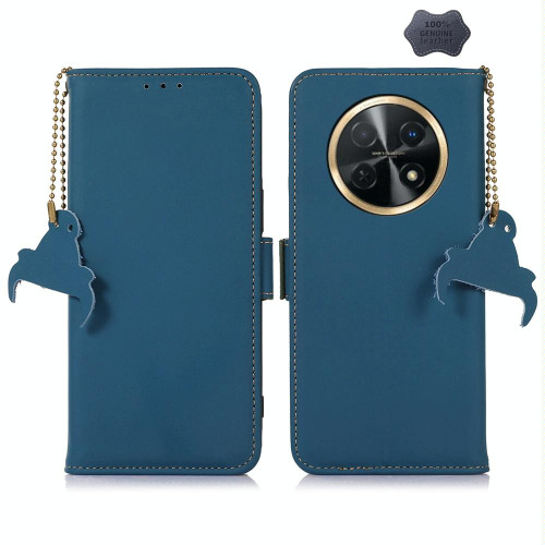 For Huawei Enjoy 60X / Nova Y91 4G Genuine Leather Magnetic RFID Leather Phone Case(Blue) For Huawei Enjoy 60X / Nova Y91 4G Genuine Leather Magnetic RFID Leather Phone Case(Blue)