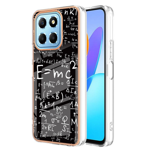 For Honor X8 5G / X6 4G Electroplating Marble Dual-side IMD Phone Case(Equation)