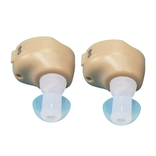 KAIXINWEI K8000 1 Pair DC1.5V In-ear Hearing Aid Sound Amplifier(Khaki)