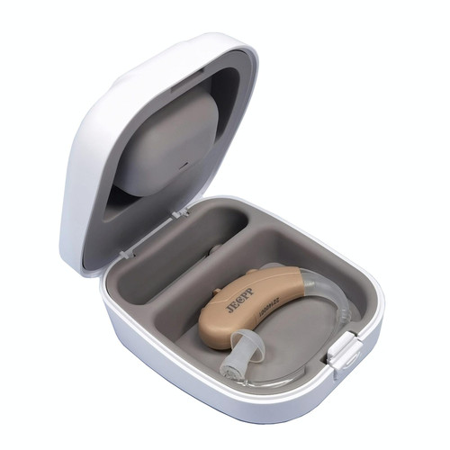KAIXINWEI B145 DC3.7V Earhook Hearing Aid Sound Amplifier(Khaki)