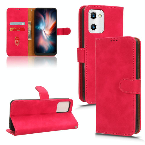 For UMIDIGI G2 / G1 / G1 Max Skin Feel Magnetic Flip Leather Phone Case(Rose Red)