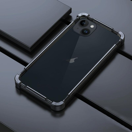 For iPhone 15 Plus Machinist Metal Phone Protective Frame(Black)