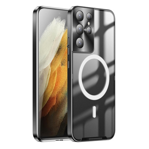 For Samsung Galaxy S21 Ultra Frosted Metal Phone Case(Black)