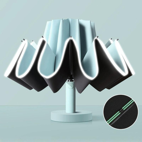 20 Bone Reverse Double Bone Automatic Folding Umbrella Sunshade Sun Umbrella(Morning Mist green)