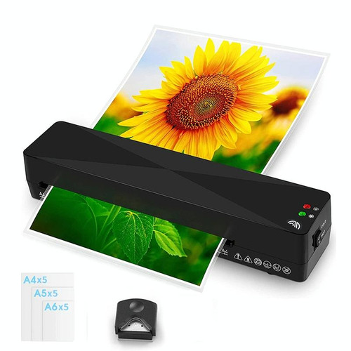 9 Inch A4 Hot Cold Laminator Machine Book Documents Laminator, Size:  Set 2(110V US Plug)