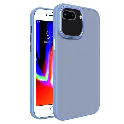 For iPhone 8 Plus / 7 Plus All-inclusive TPU Edge Acrylic Back Phone Case(Sierra Blue)