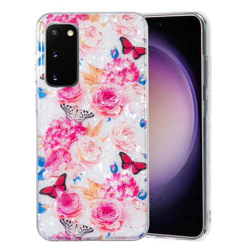 For Samsung Galaxy S20 FE IMD Shell Pattern TPU Phone Case(Butterfly Flower)