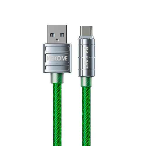 WK WDC-203a 6A USB to USB-C/Type-C Data Cable, Length: 1m(Green)