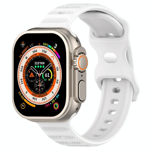 For Apple Watch 42mm Reverse Buckle Dot Texture Silicone Watch Band(White) For Apple Watch 42mm Reverse Buckle Dot Texture Silicone Watch Band(White)