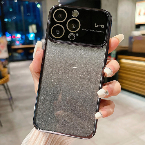 For iPhone XS / X Electroplating TPU Gradient Phone Case(Black)