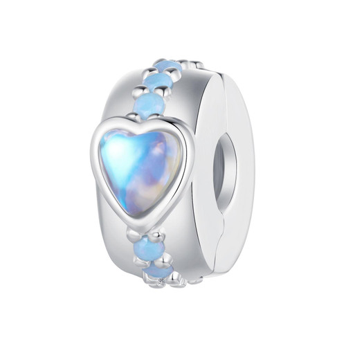 SCC2537 S925 Sterling Silver Necklace Pendant Accessories Magic Heart Positioning Buckle DIY Bracelet Beads