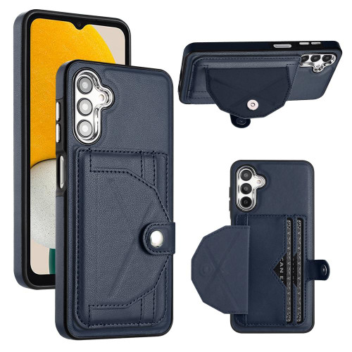For Samsung Galaxy A14 4G / A14 5G Shockproof Leather Phone Case with Card Holder(Blue)