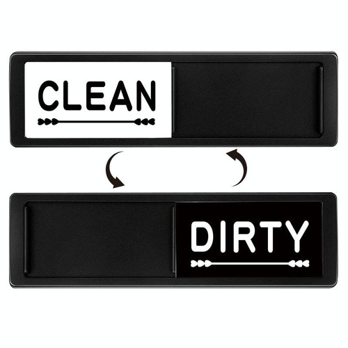 Dishwasher Magnet Clean Dirty Sign Double-Sided Refrigerator Magnet(Black Love)