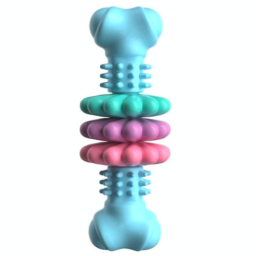 BG5056 TPR Pet Chewing Toys Bone Shape Dog Teething Stick(Gentleman Blue)